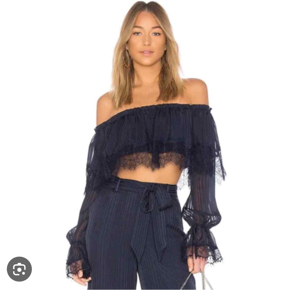 Tularosa lace off shoulder top